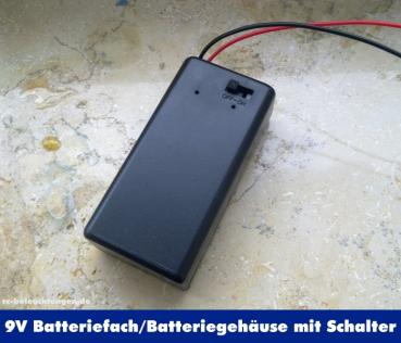 9V battery / battery case closed with switch
