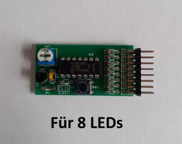 Flash board for 8 LEDs with 17 flash programs 6V-14 V strobos