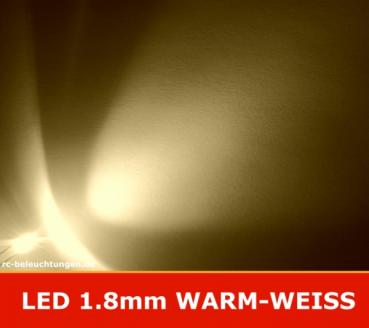 Mini LED 1.8mm "warm-weiss" ca. 30° 5000mcd LEDs