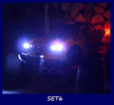 RC car front + rear lights LED illumination with 6 LED