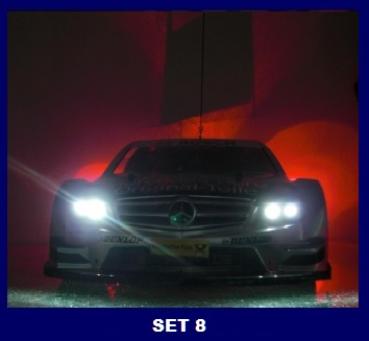 RC car front + rear lighting LED lighting with 8 LEDs