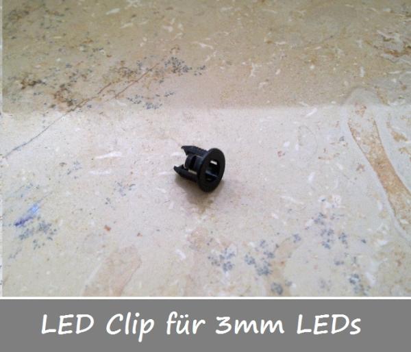 LED Montagering / LEDclip für 3mm LEDs