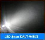 LEDs 3mm "cold-white" 10.000mcds 30 °