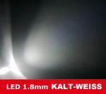 Mini LED 1.8mm "kalt-weiss" 20° 7500 mcd kaltweiss LEDs