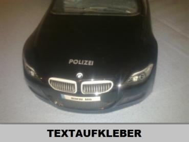 Textaufkleber als Polizei Feuerwehr Police Safety Car THW ...