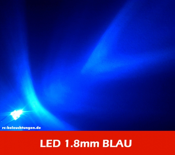  Beleuchtung RC Car - LEDs & Zubehör Modellbau Sounds  Blitzlicht - Mini LED 1.8mm blau ca. 30° 3000mcd LEDs