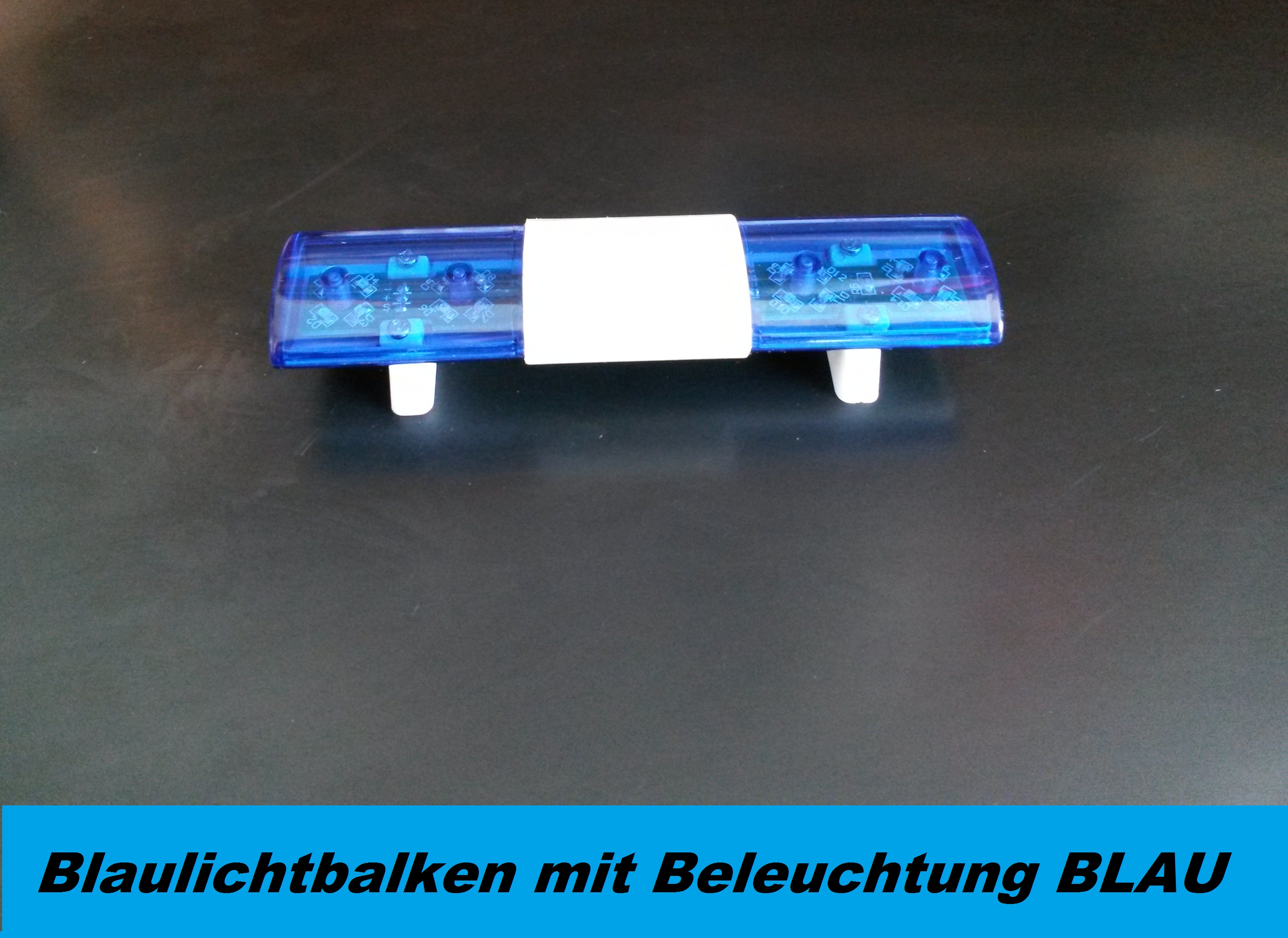 Beleuchtung RC Car - LEDs & Zubehör Modellbau Sounds  Blitzlicht - Light bar / light bar / blue light bar / light bar in BLUE  with flash illumination