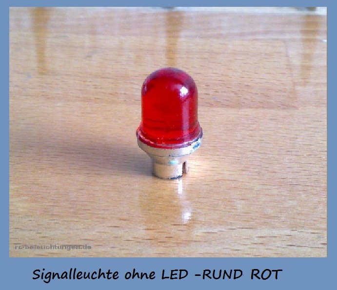 Beleuchtung RC Car - LEDs & Zubehör Modellbau Sounds  Blitzlicht - RC Rundumleuchte Gehäuse / Signalleuchte ROT RUND