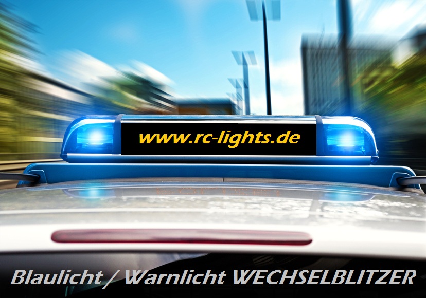  Beleuchtung RC Car - LEDs & Zubehör Modellbau Sounds  Blitzlicht - Blaulicht / Warnlicht LED WECHSELBLITZER blitzend Strobos