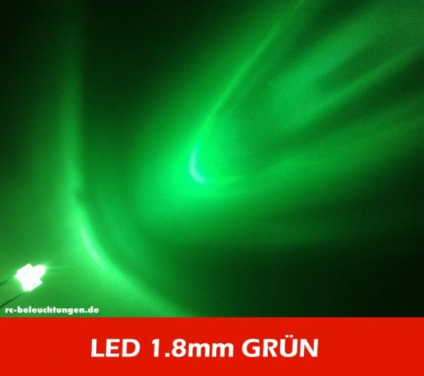 50 LED 1,8mm GRÜN Miniatur LEDs Mini Armaturbeleuchtung grüne Leuchtdiode green 