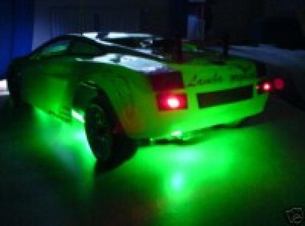  Beleuchtung RC Car - LEDs & Zubehör Modellbau Sounds  Blitzlicht - LED Unterbodenbeleuchtung BLAU 8,5cm Länge