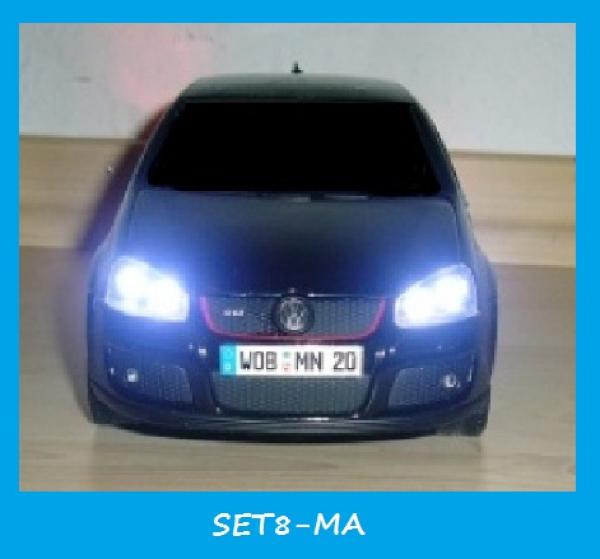 Front and rear lights for model cars / MINI-Z 3mm LEDs SET8