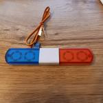 Flat Light bar / light bar / blue light bar / light bar in BLUE / RED "American ART" with lighting