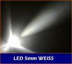 LEDs 5mm "weiss" 22.000mcds 20 °